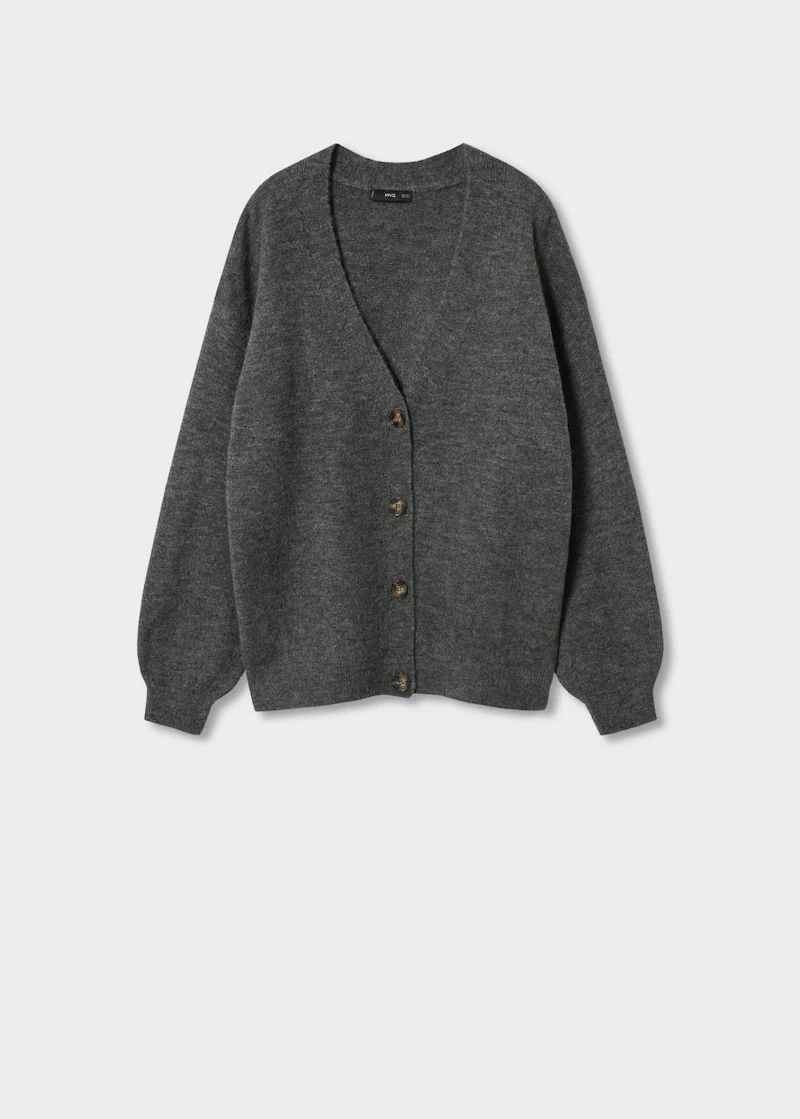 Oversized cardigan with buttons -  Women | Mango USA | MANGO (US)