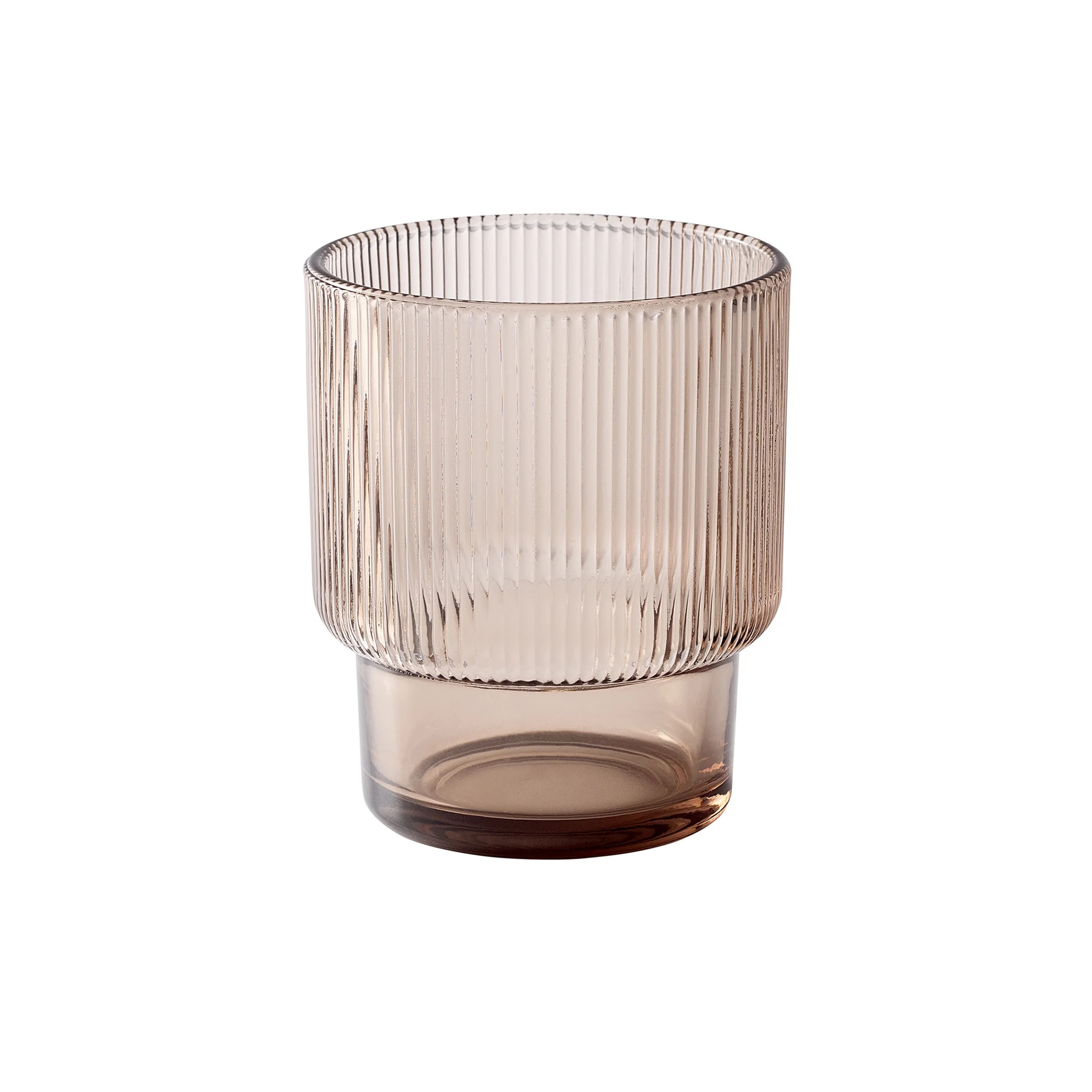 Better Homes & Gardens Stackable Ribbed Glass Tumbler, Brown Tint, 11.5 oz - Walmart.com | Walmart (US)