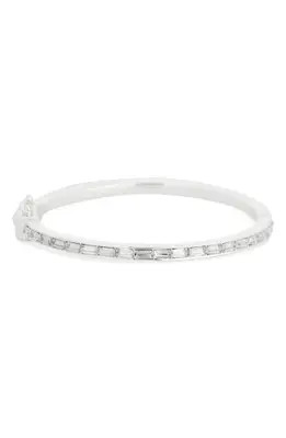 NORDSTROM RACK Baguette Cubic Zirconia Bangle Bracelet in Clear- Silver at Nordstrom Rack | Nordstrom Rack