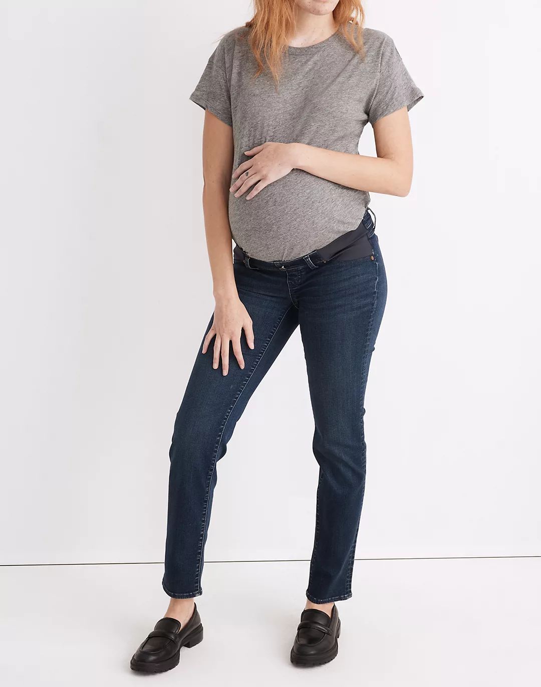Maternity Side-Panel Stovepipe Jeans in Dahill Wash | Madewell
