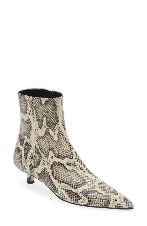 aeyde Sofie Embossed Snake Print Bootie in Creamy at Nordstrom, Size 6Us | Nordstrom