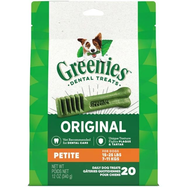 Greenies Original Flavor Dental Treats for Dogs, 12 oz Pouch - Walmart.com | Walmart (US)
