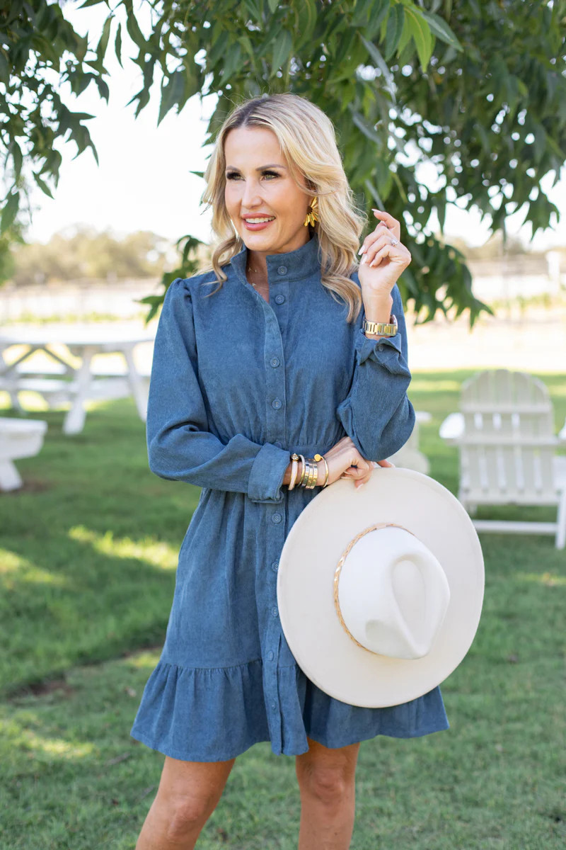 Eliza Dress- Slate Blue | Avara