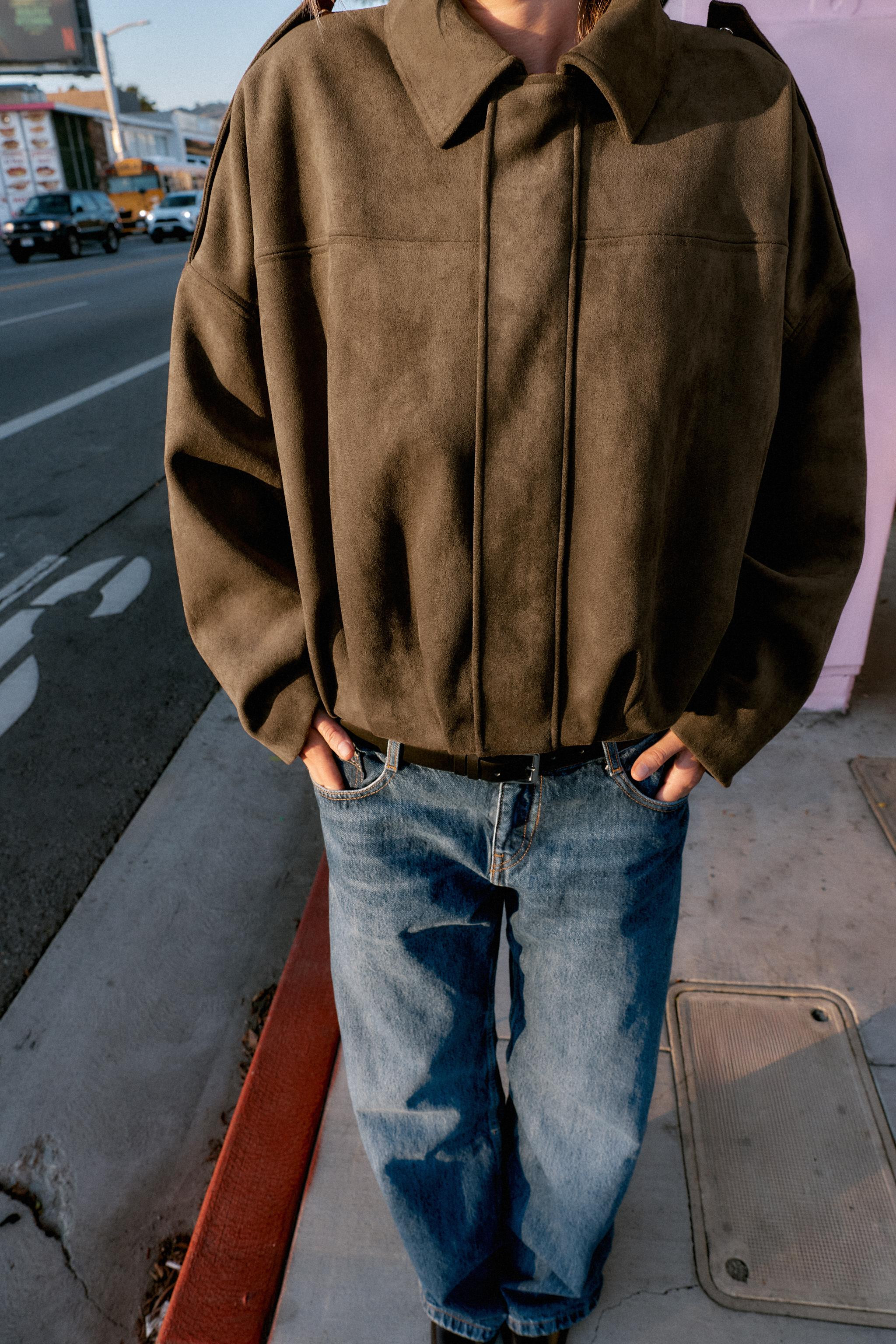 SUEDE EFFECT BOMBER JACKET | Zara UK