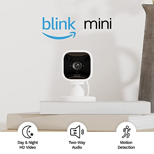 Blink Mini – Compact indoor plug-in smart security camera, 1080p HD video, night vision, motion... | Amazon (US)