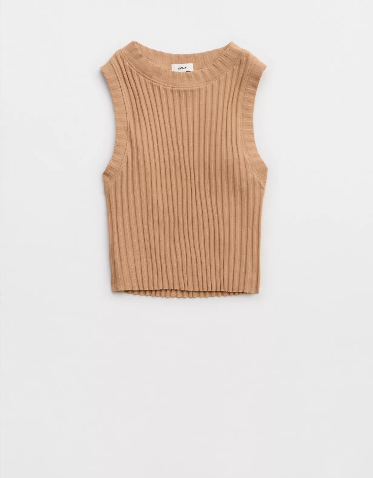 Aerie High Neck Ribbed Tank Top | Aerie