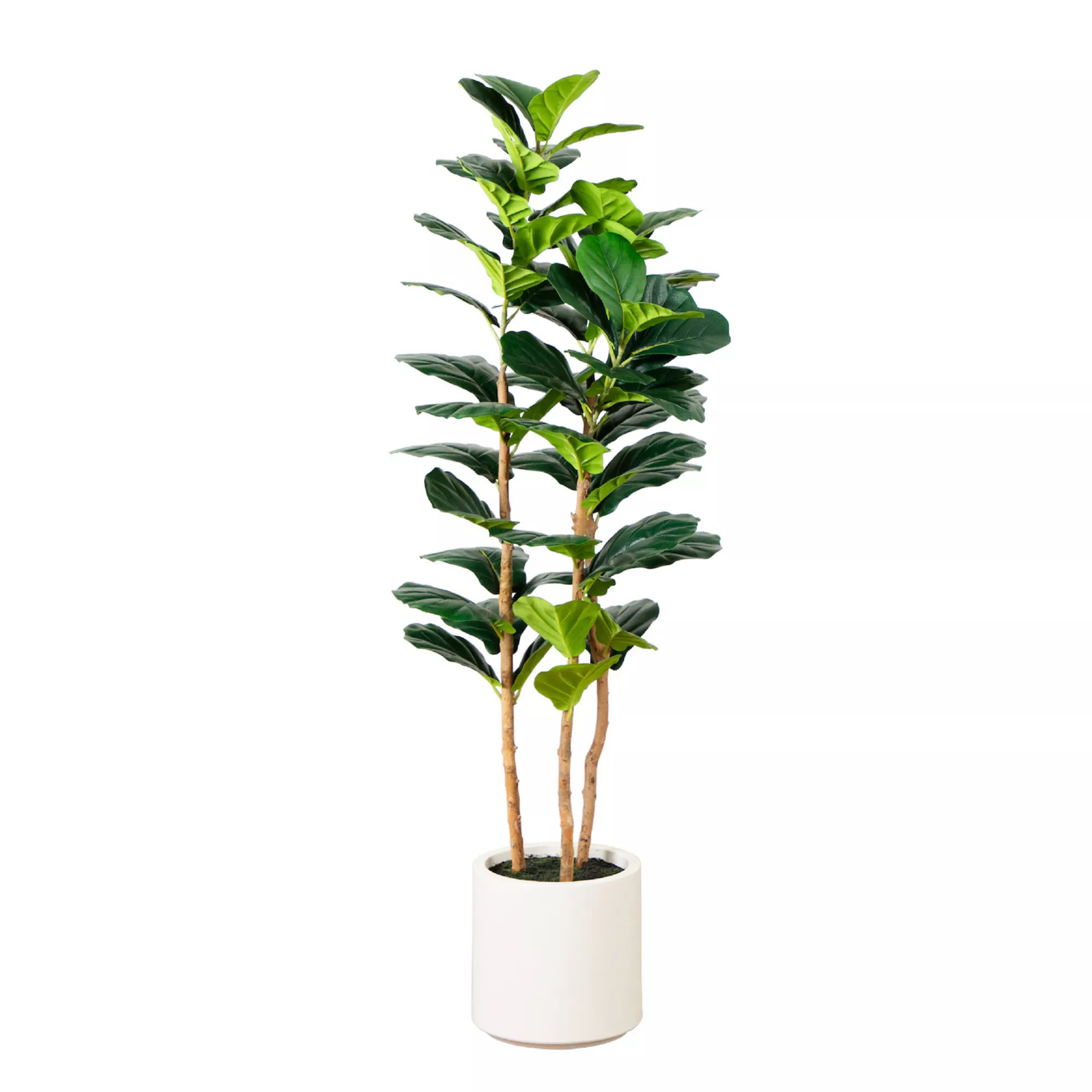 nearly natural 5-ft. Artificial Fiddle Leaf Tree Planter Floor Decor | Kohl's