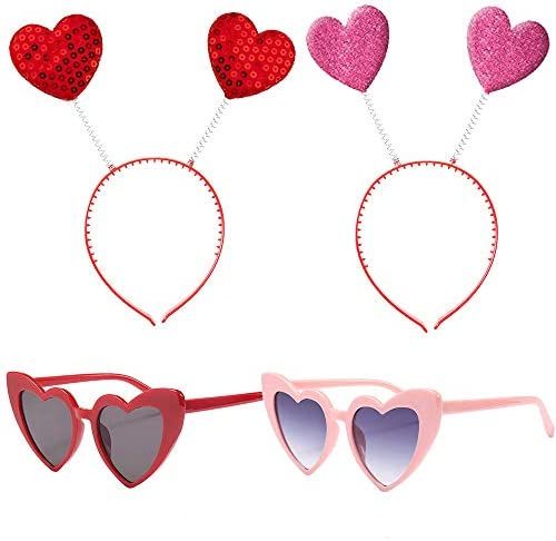 Heart Headbopper Eyeglasses Valentine's Day Headband Hair Accessories for Holiday Costume Party P... | Amazon (US)