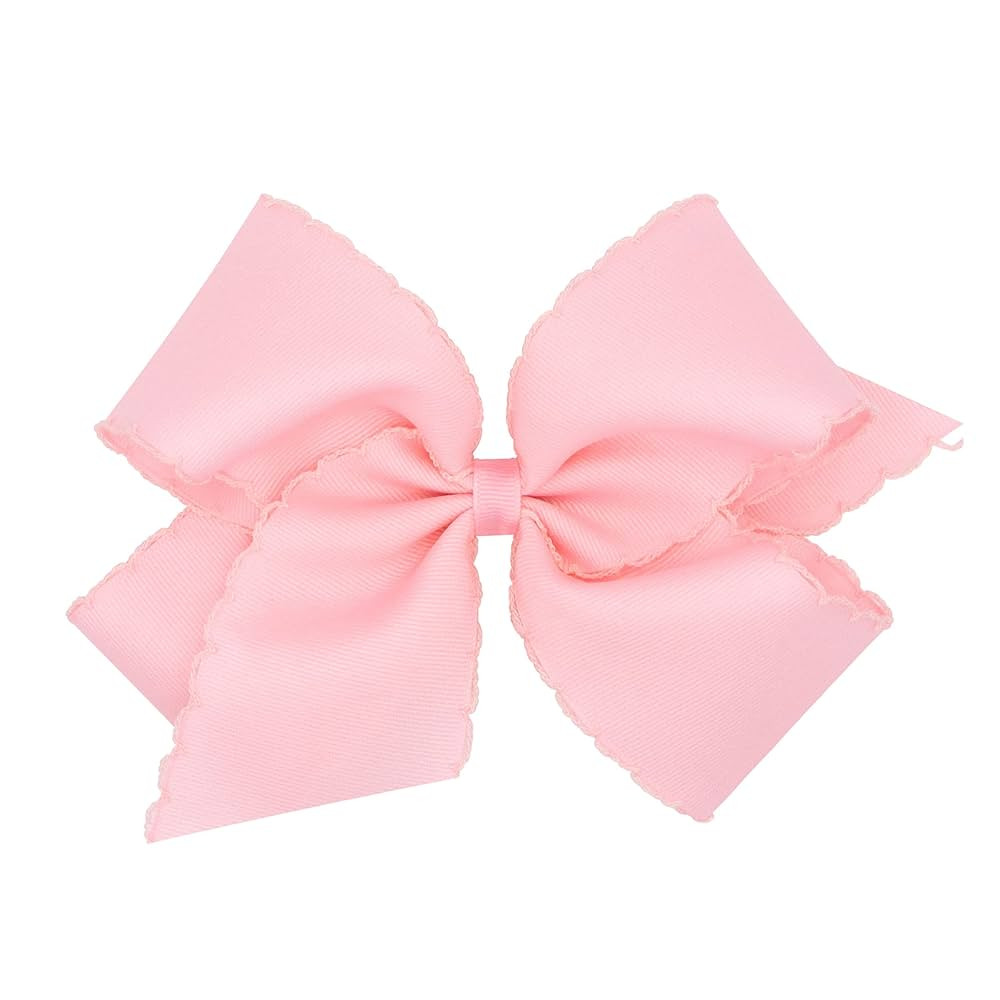 Wee Ones Girls' Classic Grosgrain Moonstitch Edge Hair Bow on a WeeStay Hair Clip, Matching Edge,... | Amazon (US)