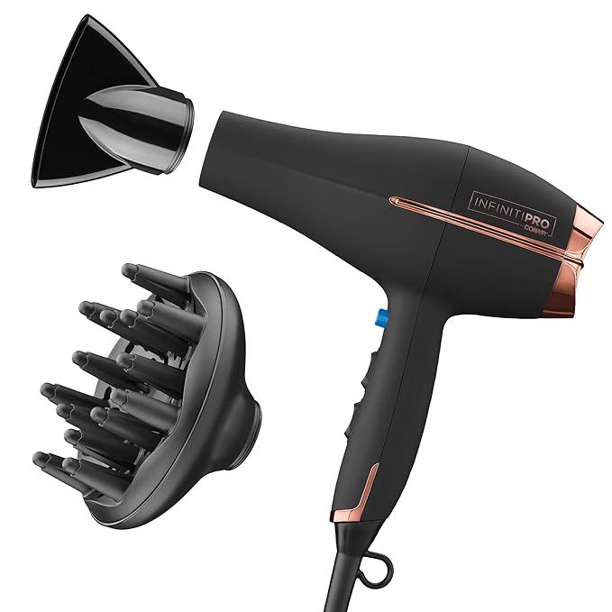 Conair Hair Dryer with Diffuser, 1875W AC Motor Pro Hair Dryer with Ceramic Technology, Includes ... | Amazon (US)