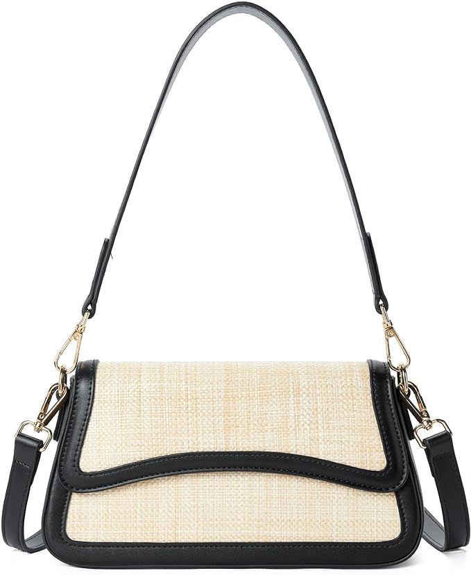 Telena Shoulder Bag for Women, Vegan Leather Women's Shoulder Purses Handbags with 2 Removable St... | Amazon (US)