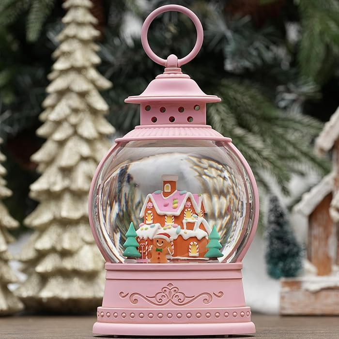 Christmas Snow Globes, Gingerbread House Musical Snow Globe Light up Swirling Glitter Snow Globe ... | Amazon (US)