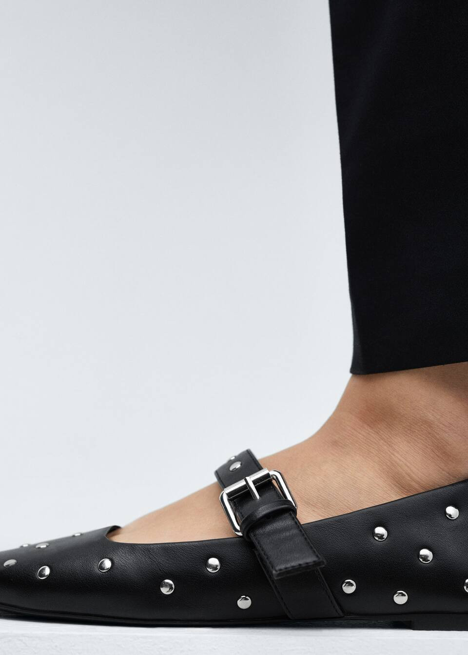 Studded ballerinas -  Women | Mango United Kingdom | MANGO (UK)