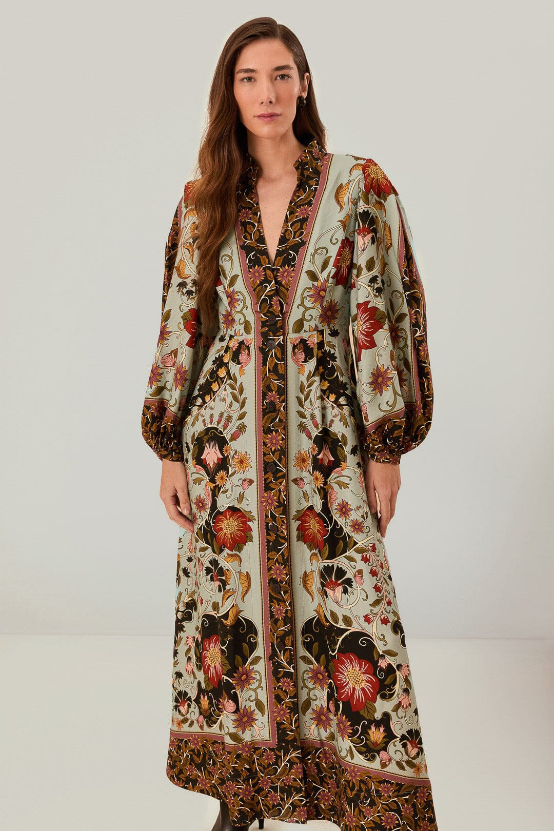 Blue Flowing Beauty Maxi Dress | FarmRio (US)