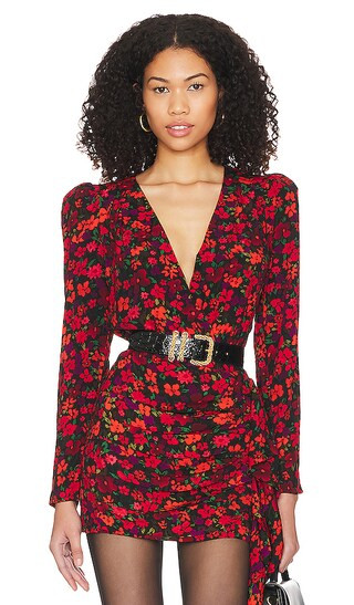 Bartlett Bodysuit in Red Orange Multi | Revolve Clothing (Global)