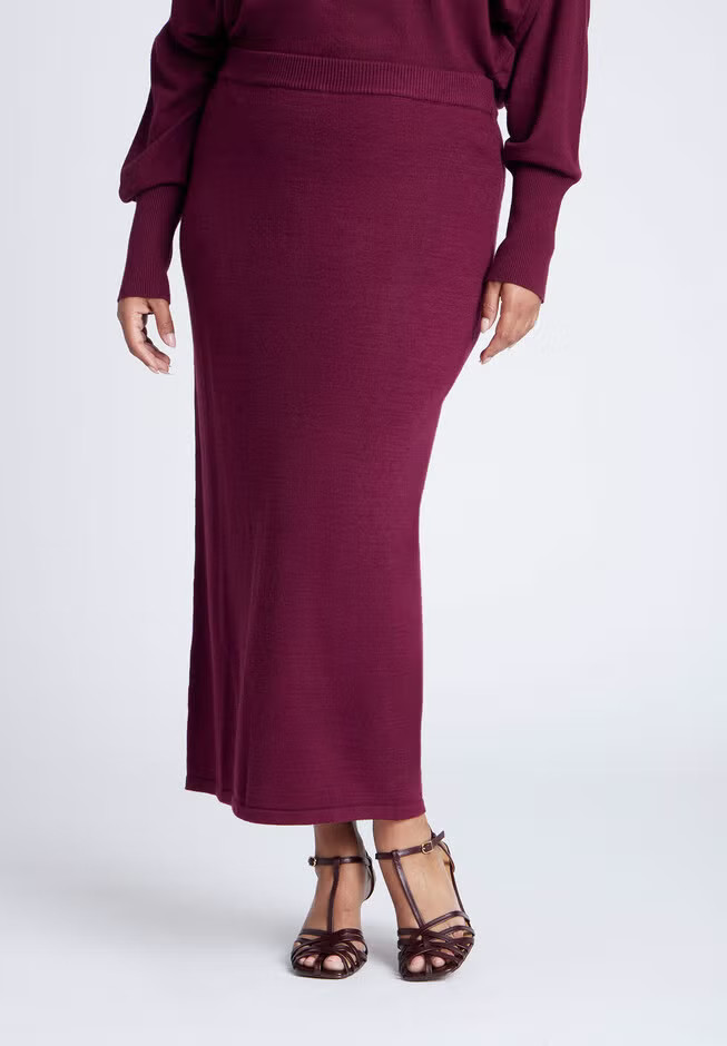Sweater Column Skirt | Eloquii