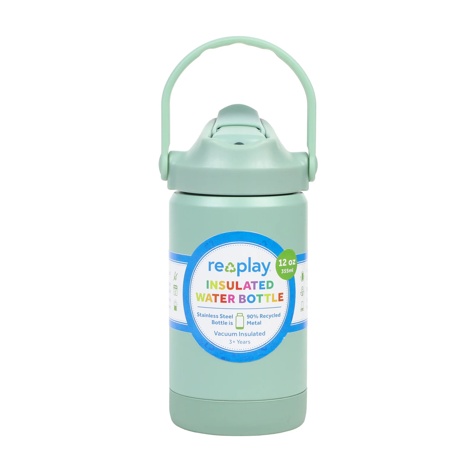 12 oz Insulated Recycled Stainless Steel Water Bottle | Re-Play