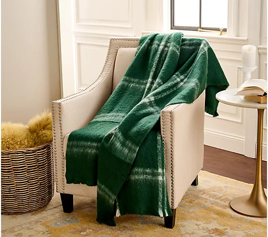 Faux Mohair Windowpane Plaid Throw by Lauren McBride - QVC.com | QVC