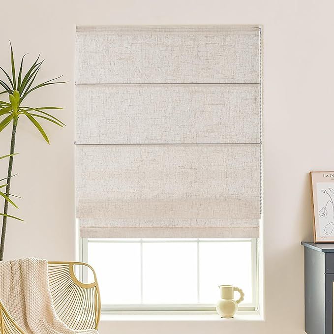 Hiifroy Roman Shades for Windows, Light Filtering Roman Blinds Thermal Insulated Heat Blocking Wi... | Amazon (US)