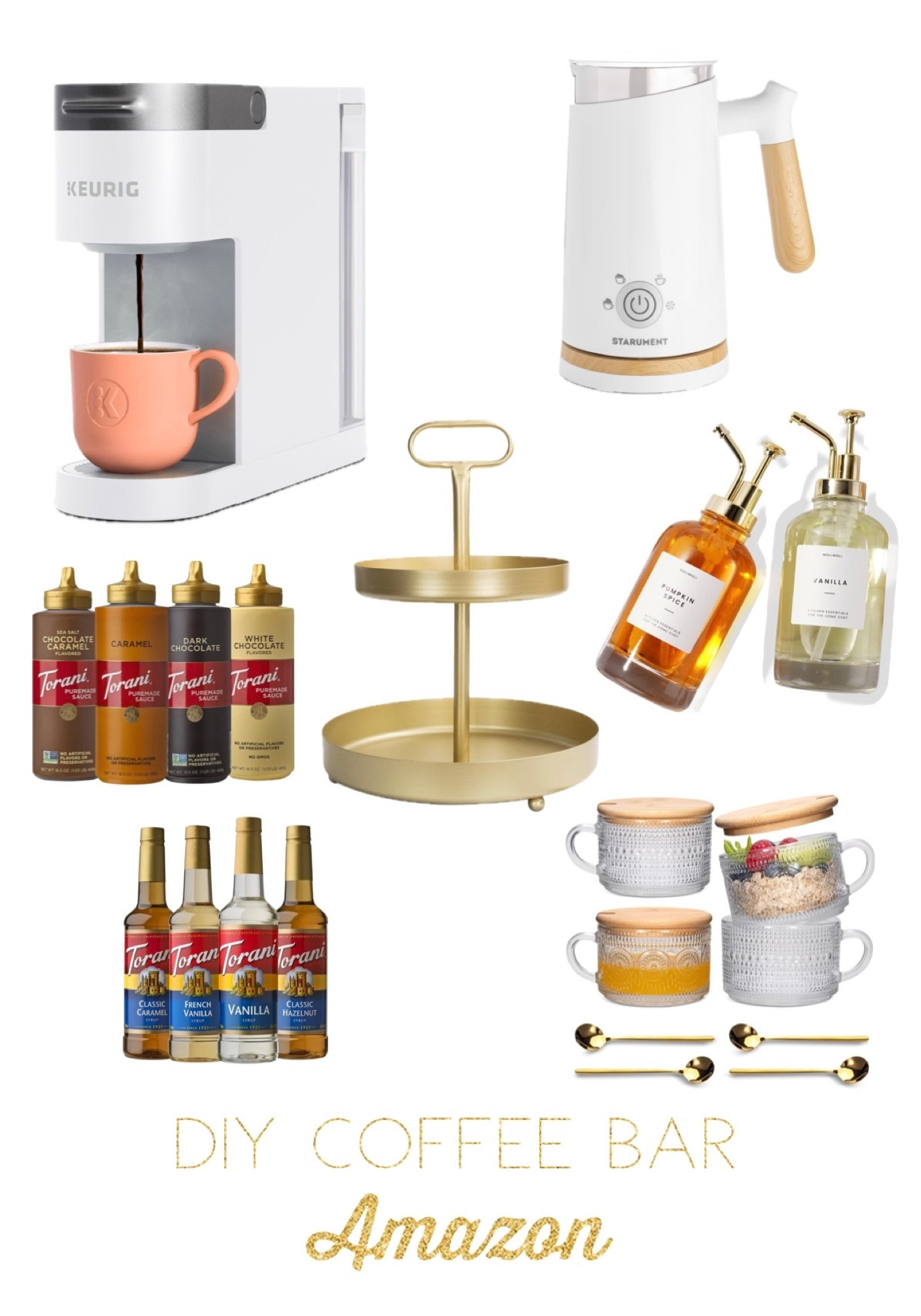 Beautiful White & Gold coffee bar for a small space 🤍 

#LTKhome #LTKfindsunder100 #LTKfamily