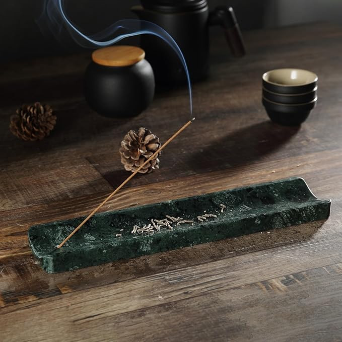 Koville Marble Incense Holder, Incense Holder for Sticks, Incense Sticks Holder Ash Catcher for M... | Amazon (US)