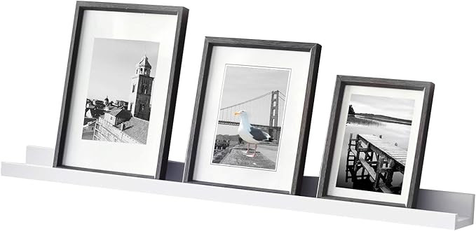 WELLAND Picture Ledge Photo Ledge Floating Wall Shelves, 36-inch, White | Amazon (US)