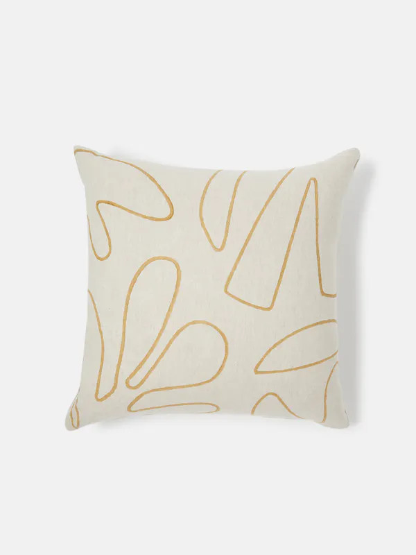 Kesslyr Dean Henri Block Print Pillow - White | Verishop