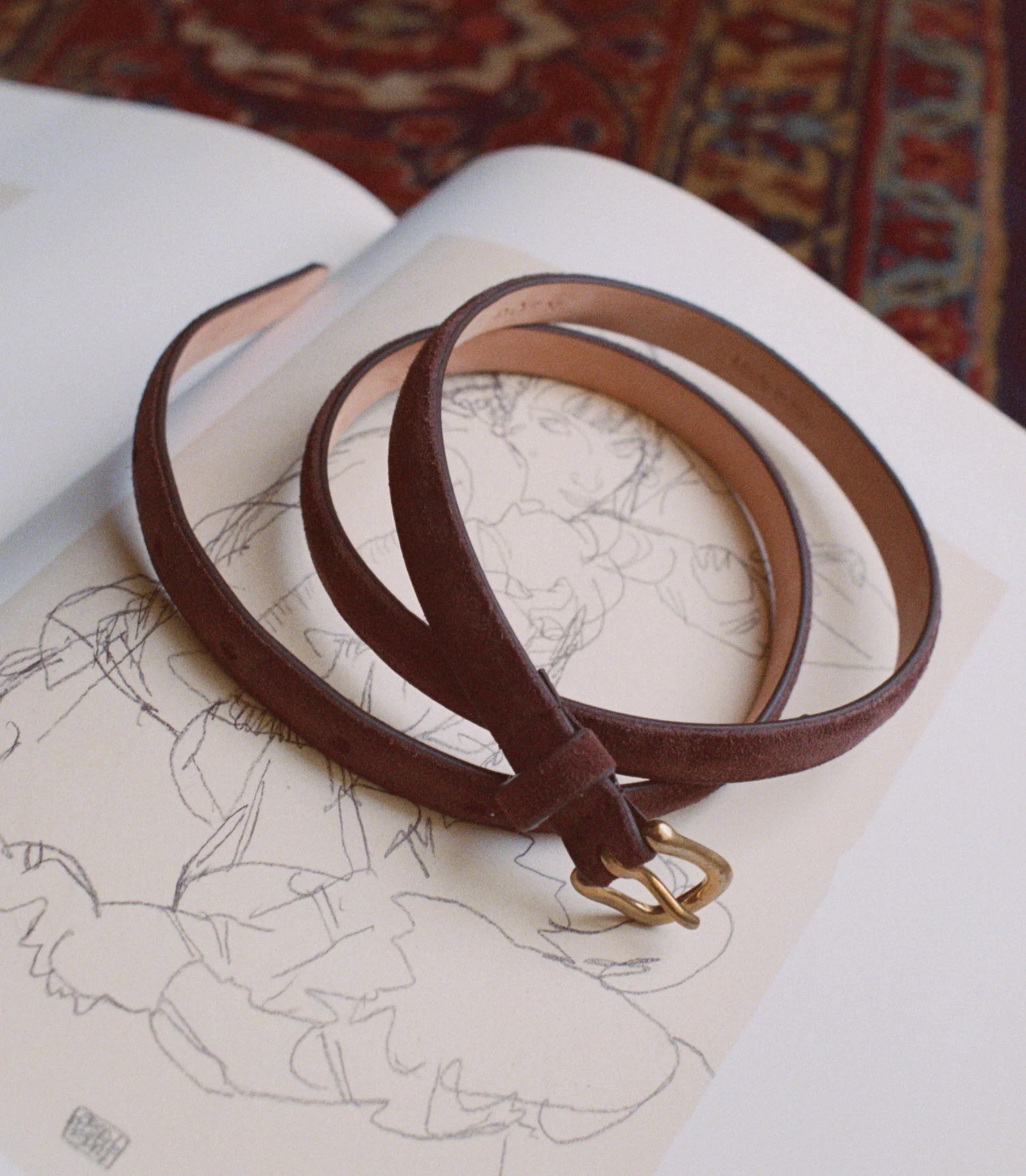 Zaza Belt - Equestrian Brown Suede | DÔEN | DOEN