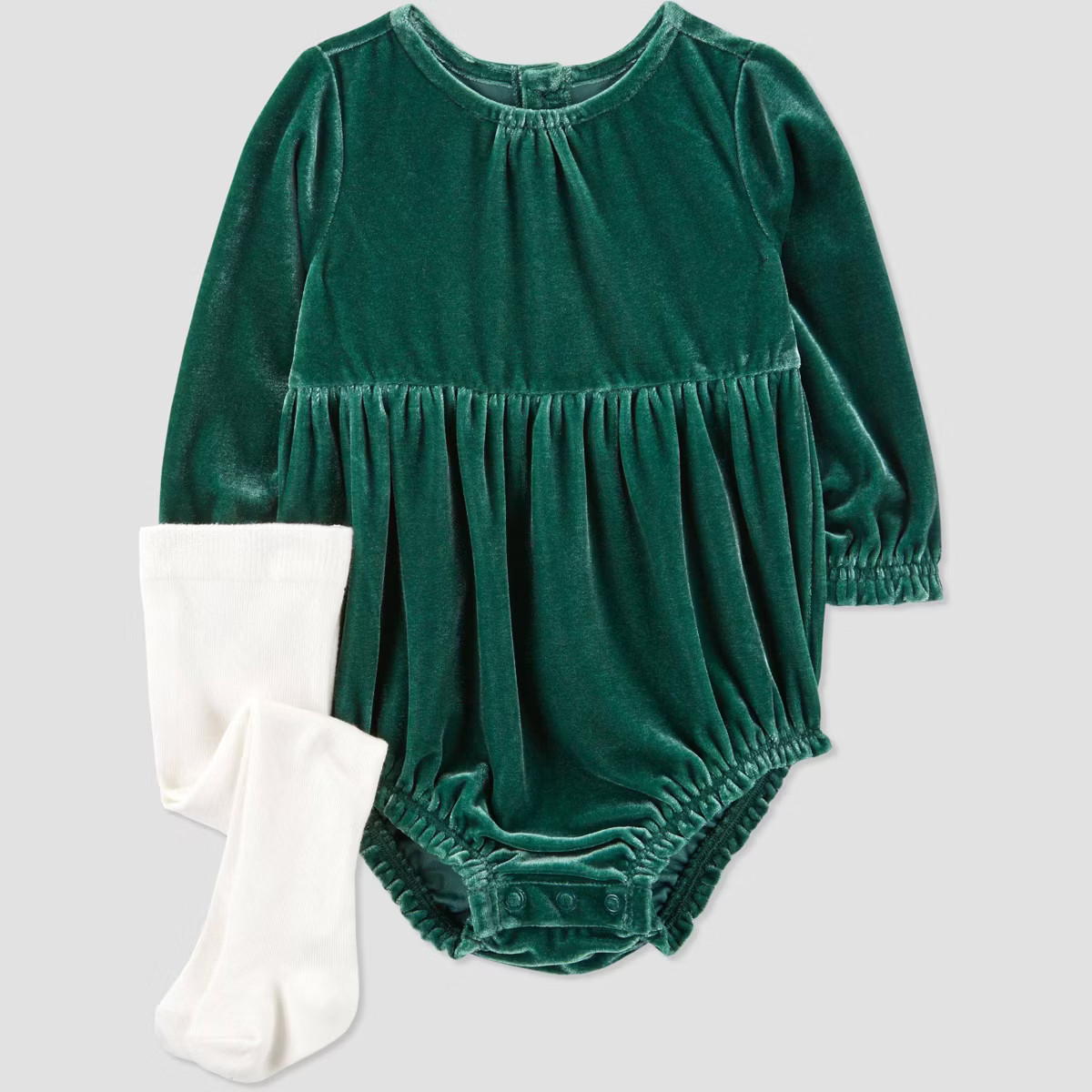 Carter's Just One You®️ Baby Girls' Romper with Tights - Green | Target