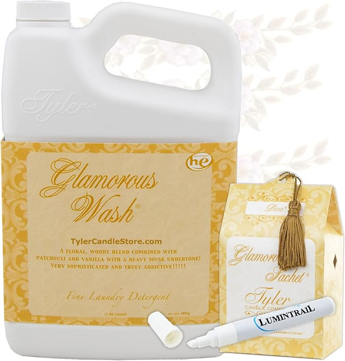Lumintrail Tyler Glamorous Wash Diva Fine Laundry Detergent with Stain Remover Pen and Dryer Sach... | Amazon (US)