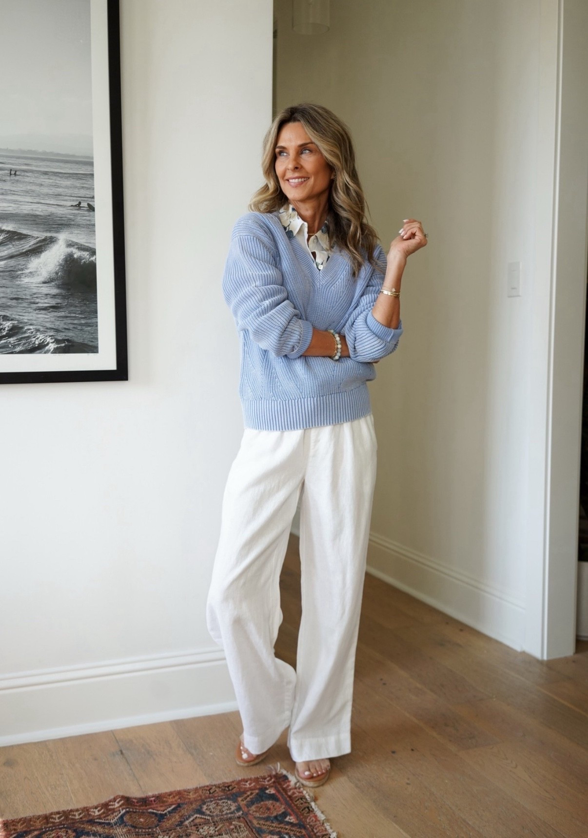 I’ll be reaching for these Tommy Bahama relaxed and carefree pieces all season long! Im 5’6’’.
-White linen pant size XXS, size down
-sweater size XS

#LTKOver40 #LTKSeasonal #LTKootd