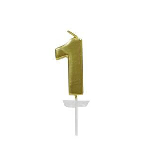 12 Pack: Gold Number Candle by Celebrate It® | Numeral 1 | 3" | Michaels® | Michaels Stores