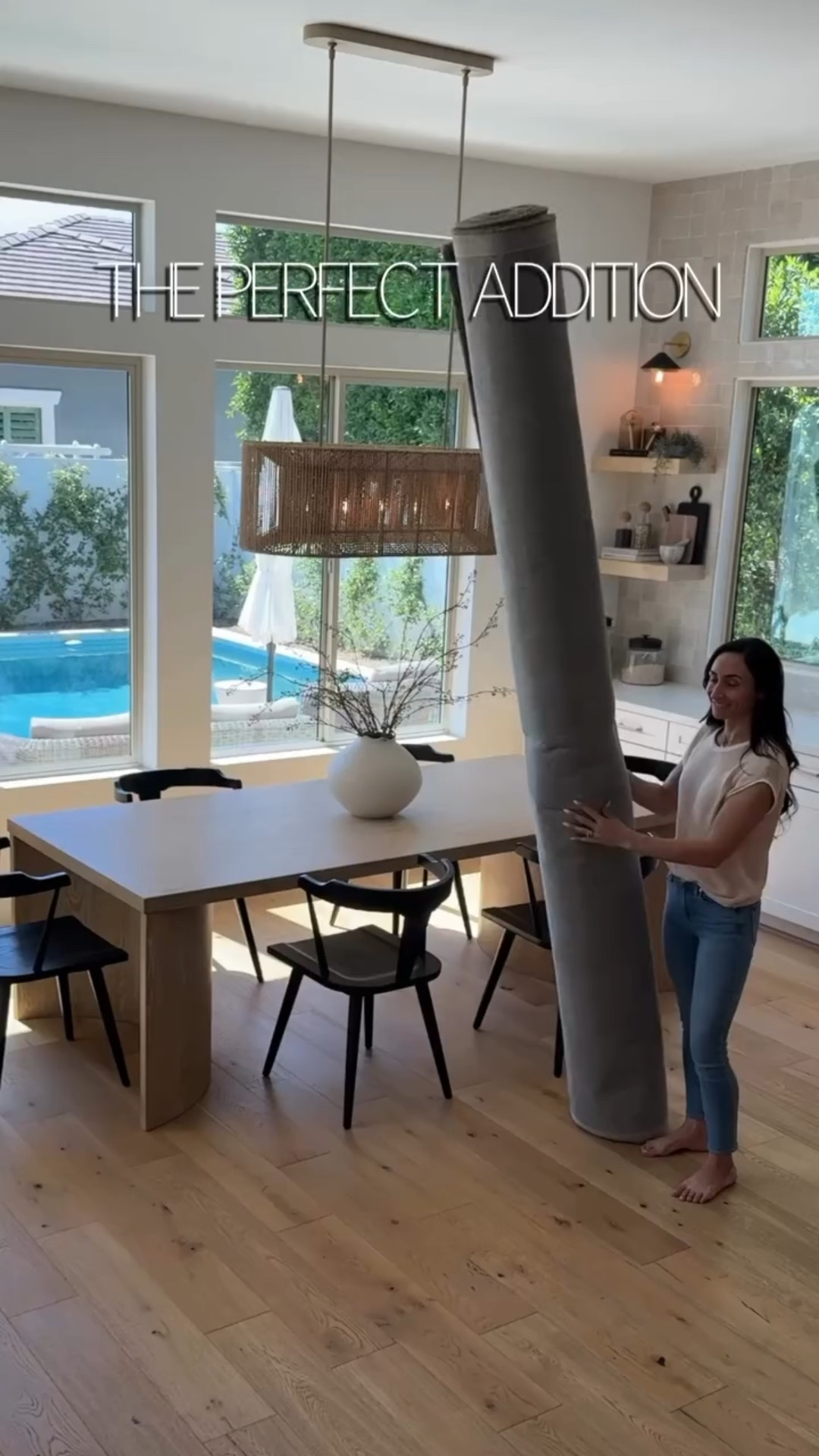 The soft brown color complements our space perfectly. Not only is the design beautiful, but I love the medium pile height as well. Another wool rug I’m loving lately!

Brown area rug
Amazon find
Simple modern area rug
Wool rug
Medium pile height