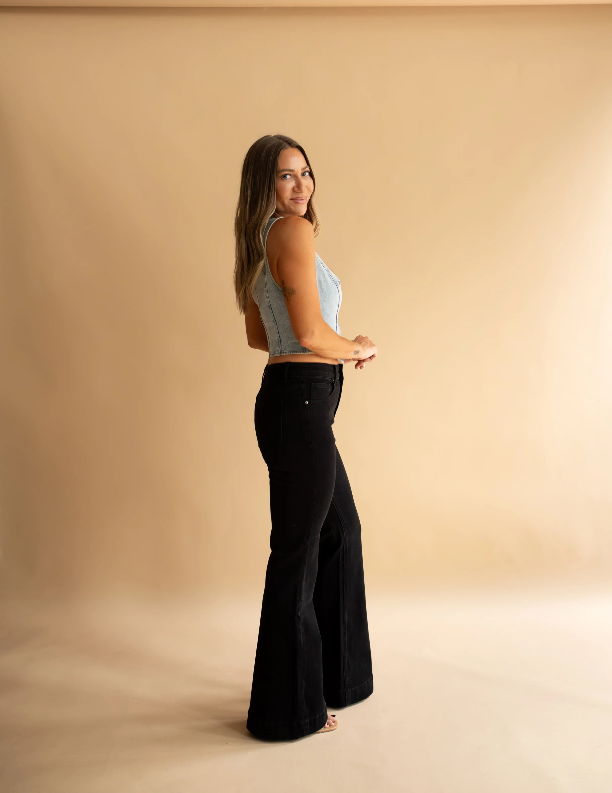 Ivy Flare Denim in Midnight | Hill x Sarah