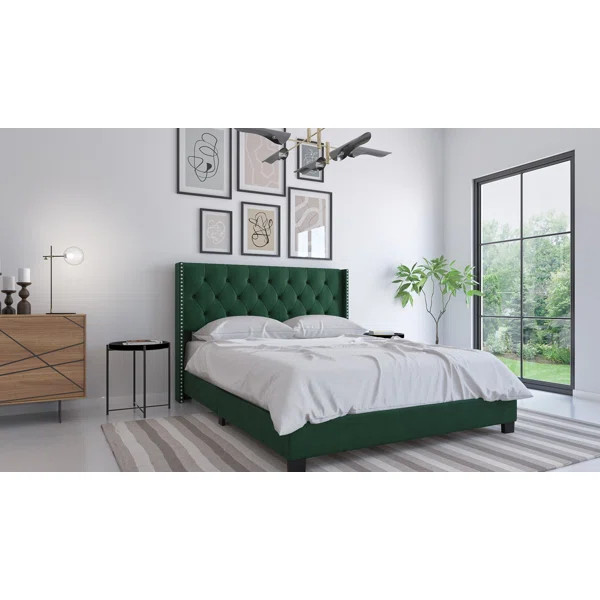 Tianna Tufted Upholstered Low Profile Standard Bed | Wayfair North America