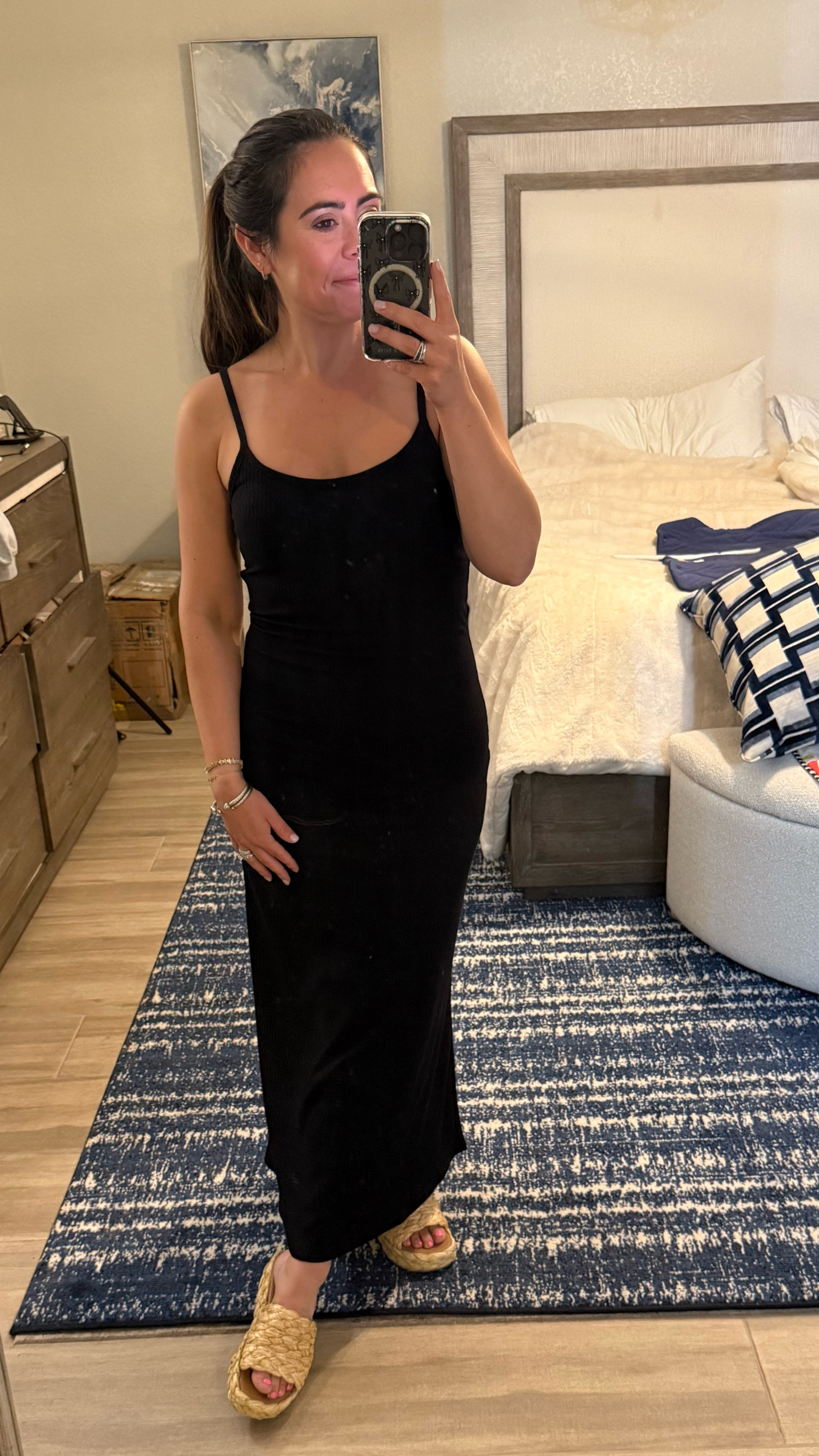 Little black ribbed dress. 

#LTKU #LTKPetite