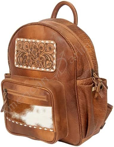 American Darling Hand Carved Leather Backpack Womens Mens Instant Vintage Backpacks Purse Men lap... | Amazon (US)