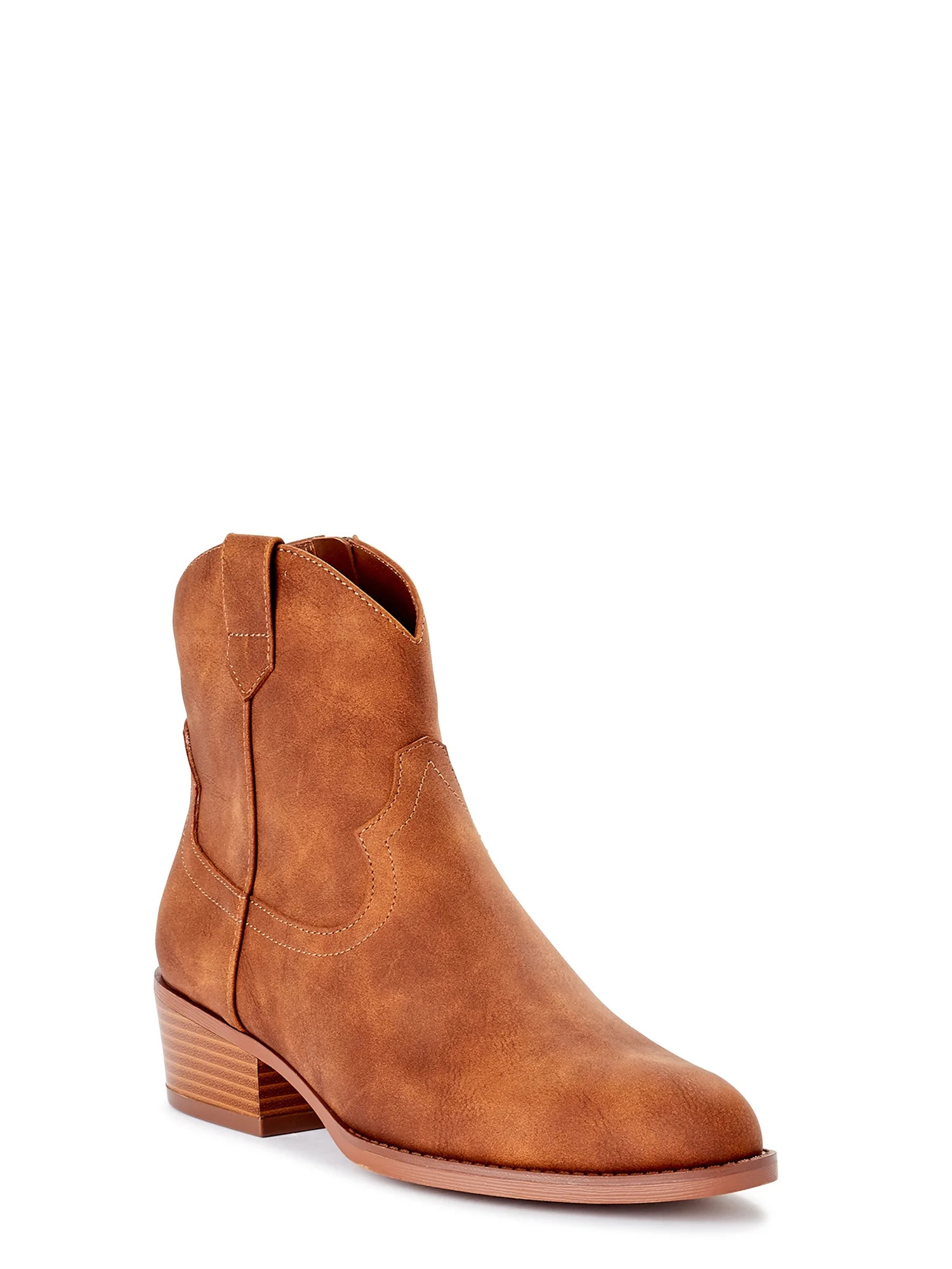 Time and Tru Women's Pull On Western Boot - Walmart.com | Walmart (US)