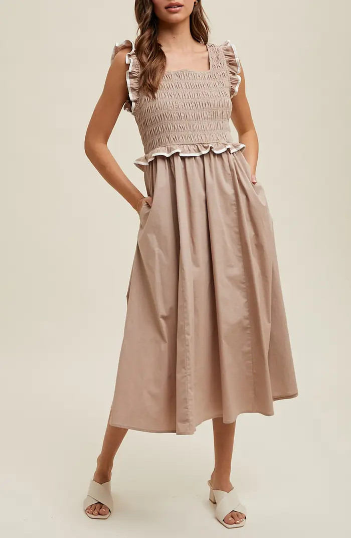 Ruffle Tank Midi Dress | Nordstrom Rack