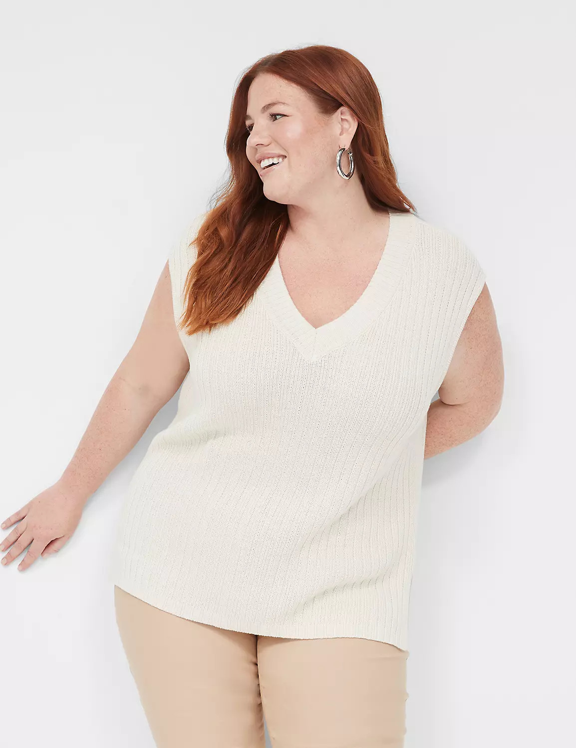 Sleeveless V-Neck Sweater Vest | LaneBryant | Lane Bryant (US)