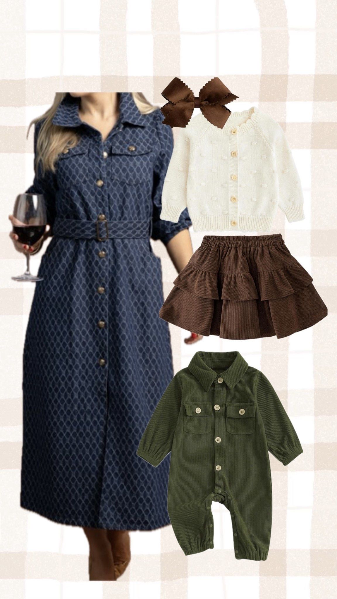 Holiday outfit inspo ✨

You can find the women’s dress at The Blue Door Boutique  