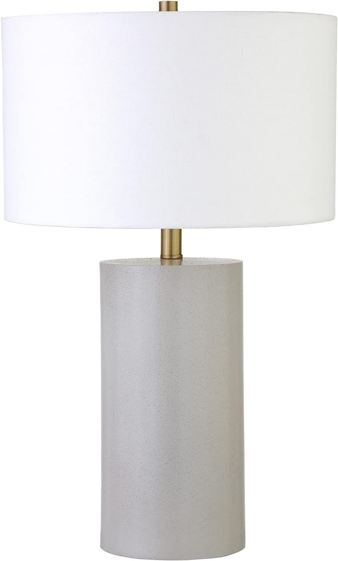 Henn&Hart 24" Ceramic Table Lamp with Fabric Shade in White Ceramic, for Home, Living Room, Bedro... | Amazon (US)