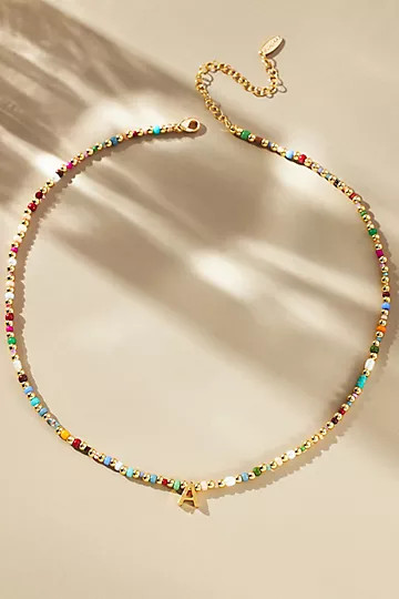 Multicolor Monogram Choker Necklace | Anthropologie (US)