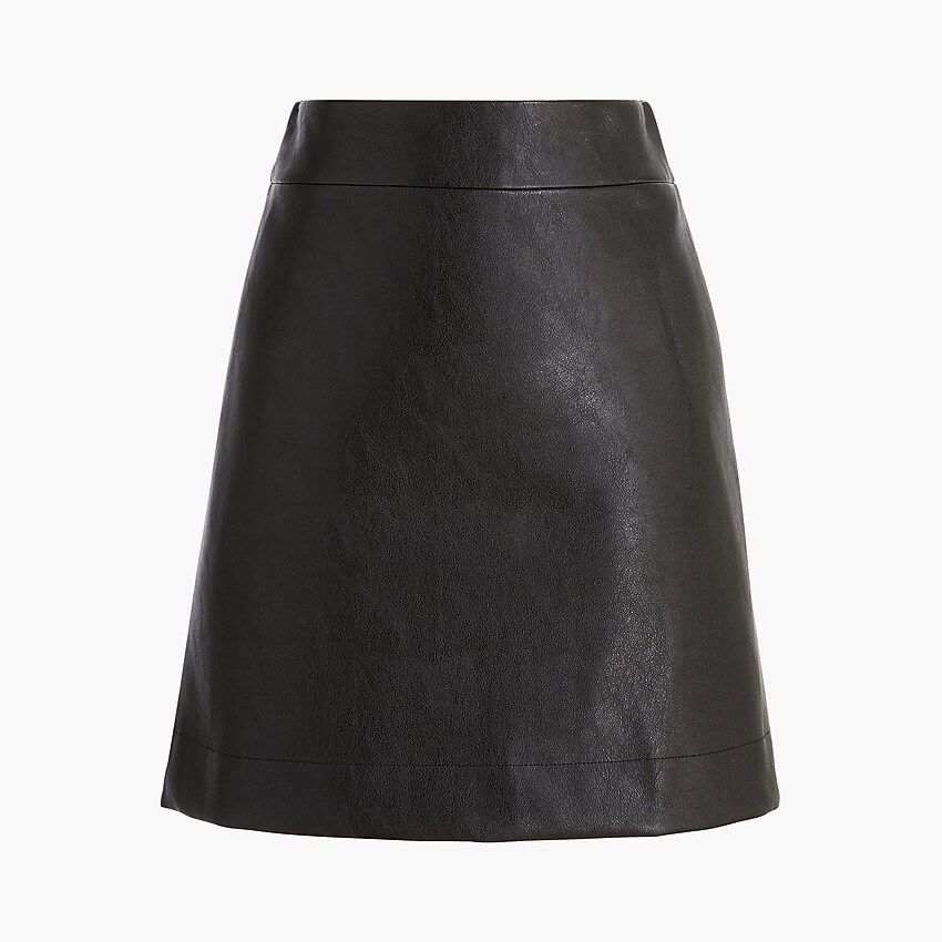 Faux-leather A-line mini skirt | J.Crew Factory