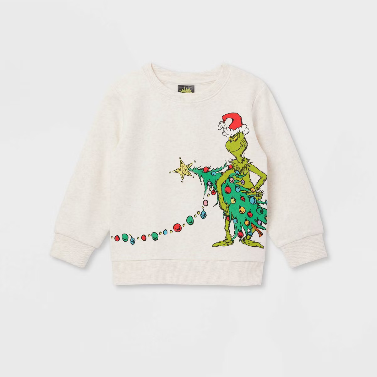 Toddler Dr.Seuss Grinch Family Fleece Pullover Sweatshirt - Oatmeal | Target