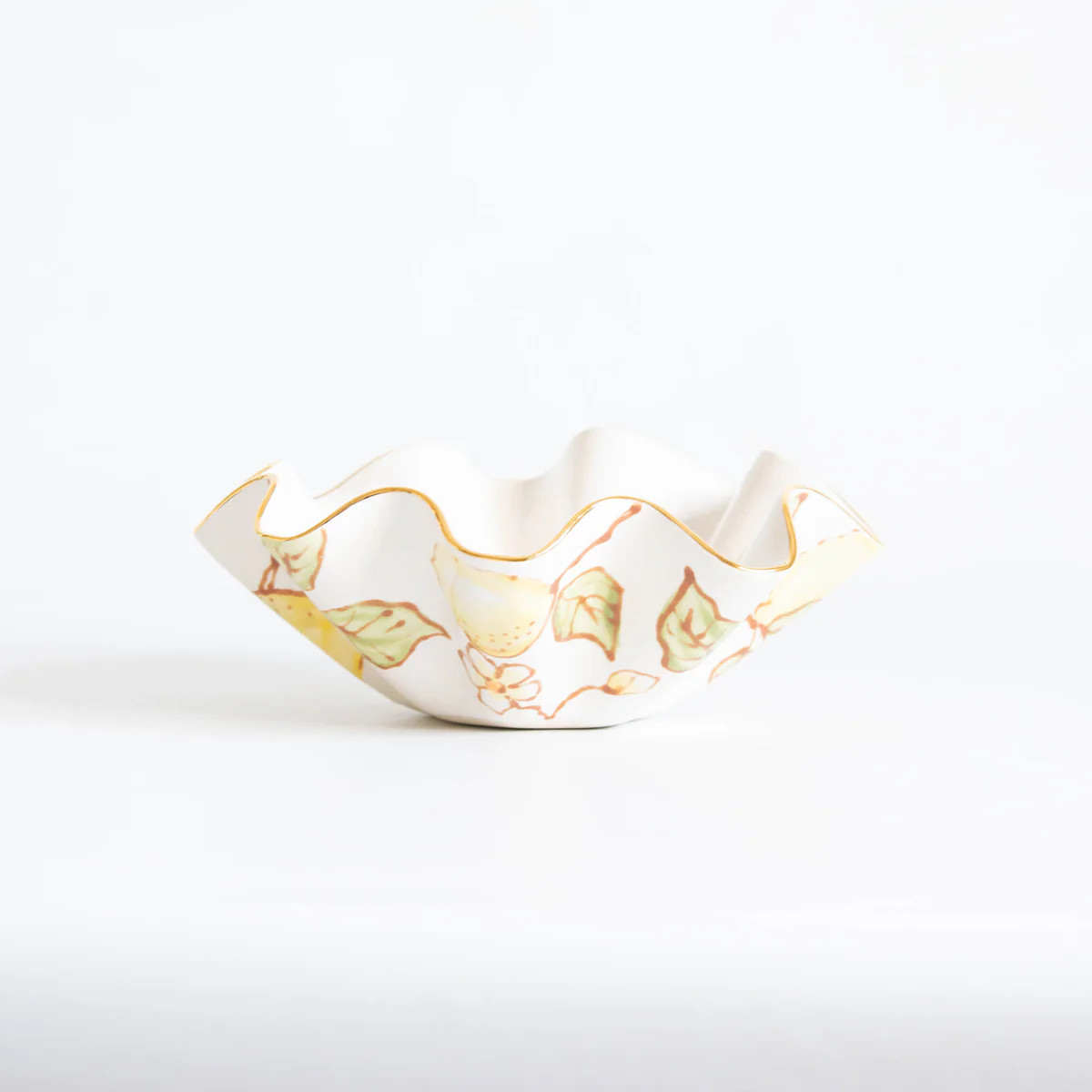 Bijou Limone Chinoiserie Wavy Bowl | Susan Gordon Pottery