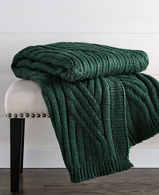 Sweater-Knit Throw, 50" x 60", Macy's Exclusive | Macy's
