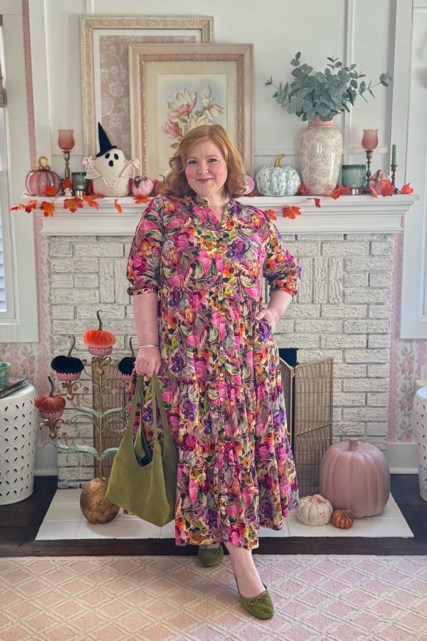 Earlier this fall, I claimed OLIVE 🫒 GREEN as my color of the season, and I ordered this @targetstyle bag and these matching @sam_edelman flats to refresh several outfits in my closet for fall 2026. Rather than going out and buying tons of new pieces in the color, I picked out a bag + shoes that I can wear day in and day out with lots of different looks already in my closet. I might only wear a new dress every few weeks, but I’ll wear these accessories almost every day. I love how the duo updated this past season dress for the current season and how the olive green plays against the purples and pinks for a fresh, bold look. From chocolate brown, to black cherry, to powder blue, to olive green, there are so many fun colors to experiment with this fall. What shades are you loving?

#LTKOver40 #LTKBump #LTKPlusSize