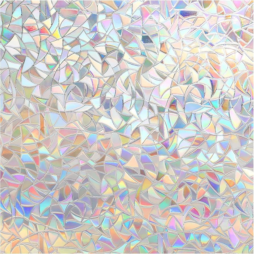 LUTE Window Privacy Film, Rainbow Privacy Window Film, Stained Glass Window Cling Sun UV Blocking... | Amazon (US)