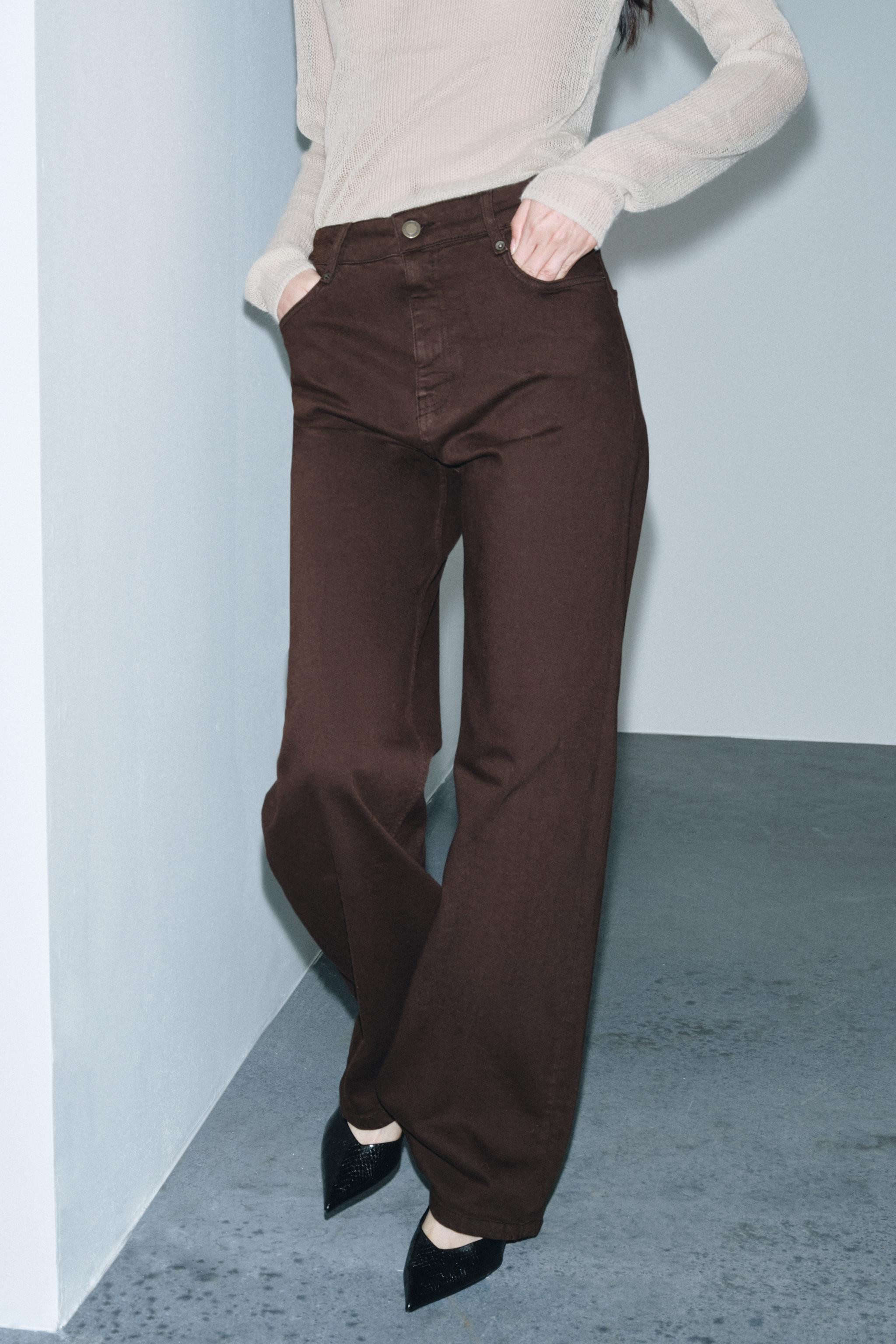 ZW COLLECTION HIGH-WAIST WIDE LEG JEANS | Zara US